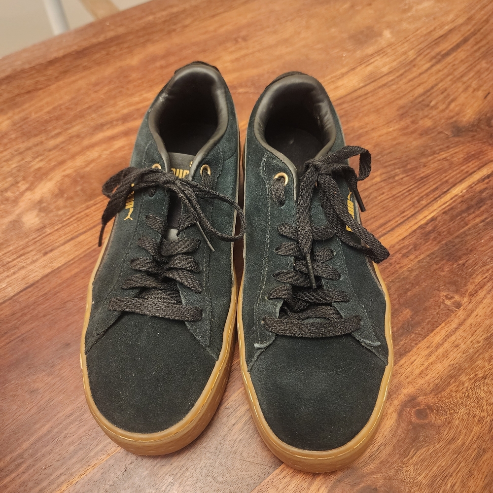 Puma Women's Forest Green Suede Sneakers